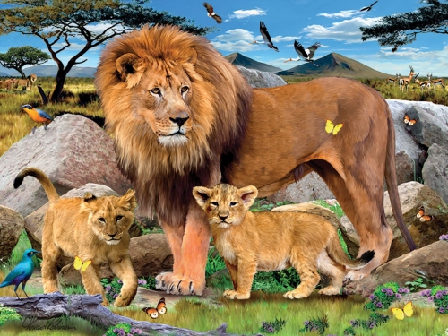 Картинка Пазл 3D 3 в 1 В мире животных 48, 48, 63 детали Prime3D 10204 0670889102043 фото 3